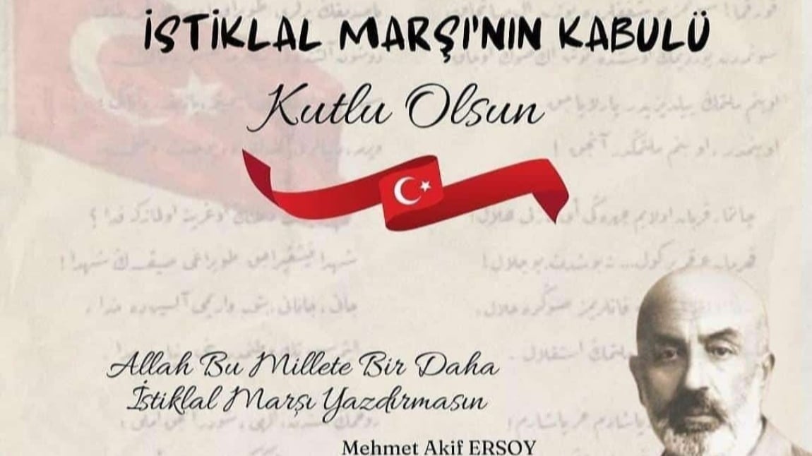 12 MART İSTİKLAL MARŞI'NIN KABULÜ VE MEHMET AKİF ERSOYU ANMA PROGRAMI DÜZENLENDİ